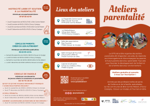 Programme des ateliers parentalité du second semestre 2026