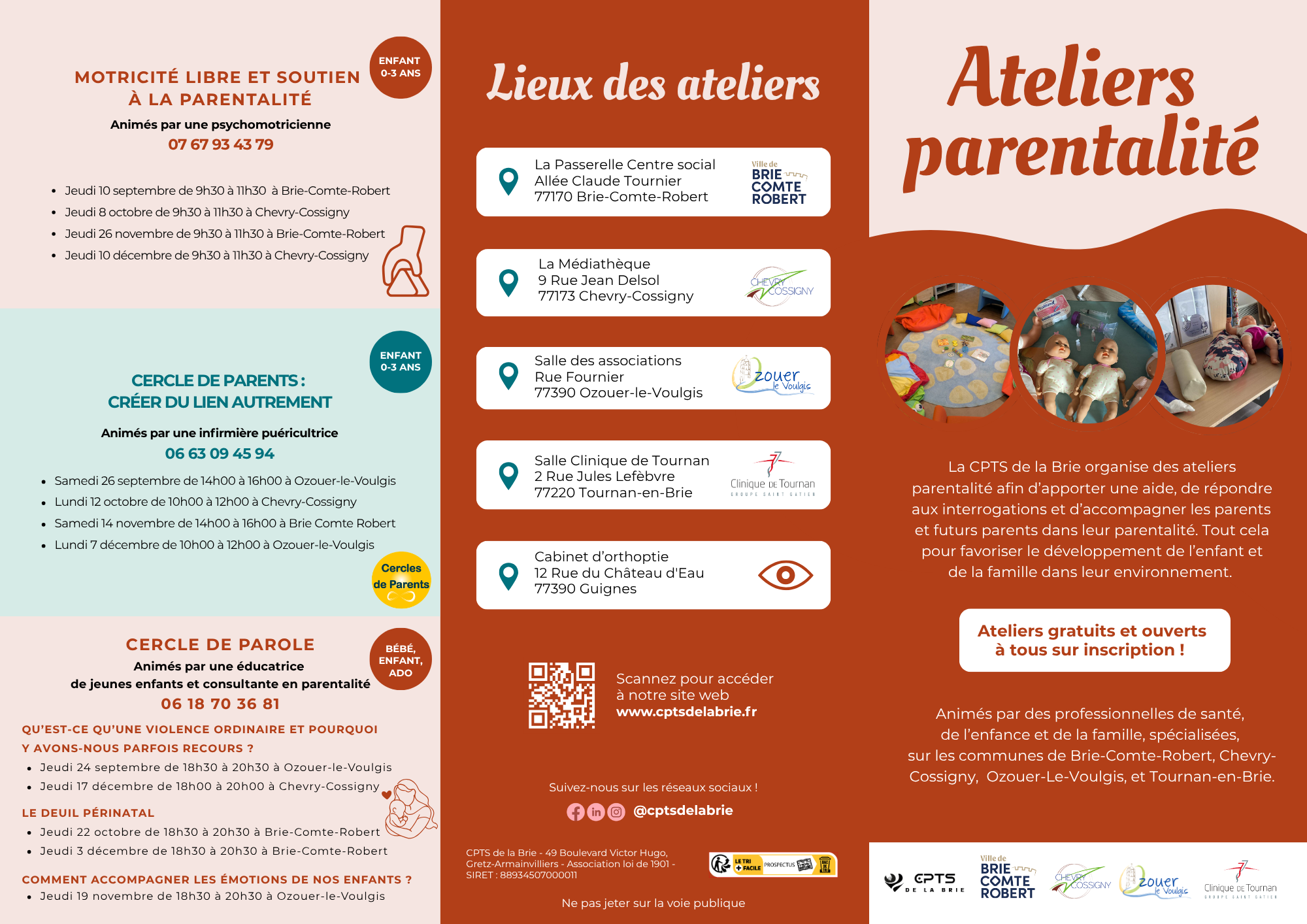 Programme des ateliers parentalité du second semestre 2026